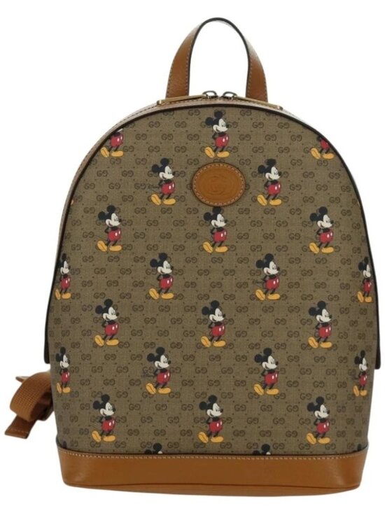 GUCCI Micro GG Supreme Disney Backpack PVC Beige Gold 552884 Auth 171451SAM main image 14